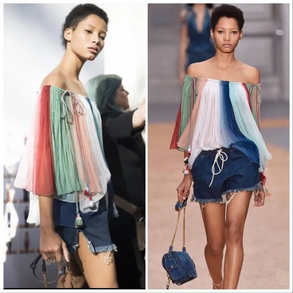 Chloe 2016 Runway chiffon silk ombré top 40 - Picture 2 of 9